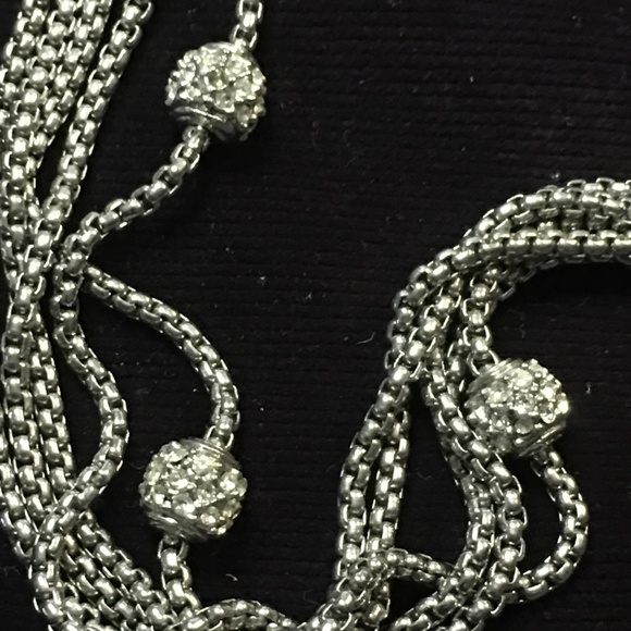 Silver Tone Chains with Rhinestone Disco Balls - Picture 5 of 15